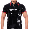 XRUB Latex Polo en latex Xrub Noir-Rouge
